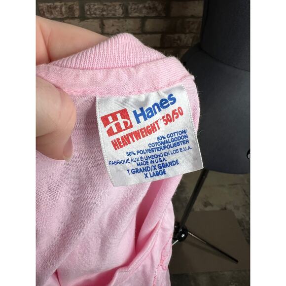 T-shirt vintage 80s with puff paint pink barbiecore - Picture 8 of 10